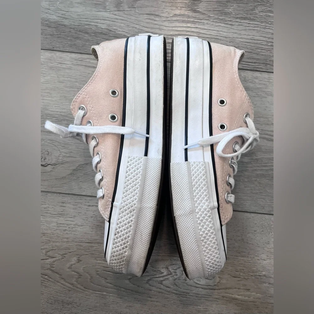 Converse Women's Cream Platform Sneakers - Picture 3 of 7